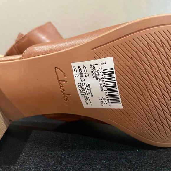 Clarks leather sling backs - Picture 2 of 4